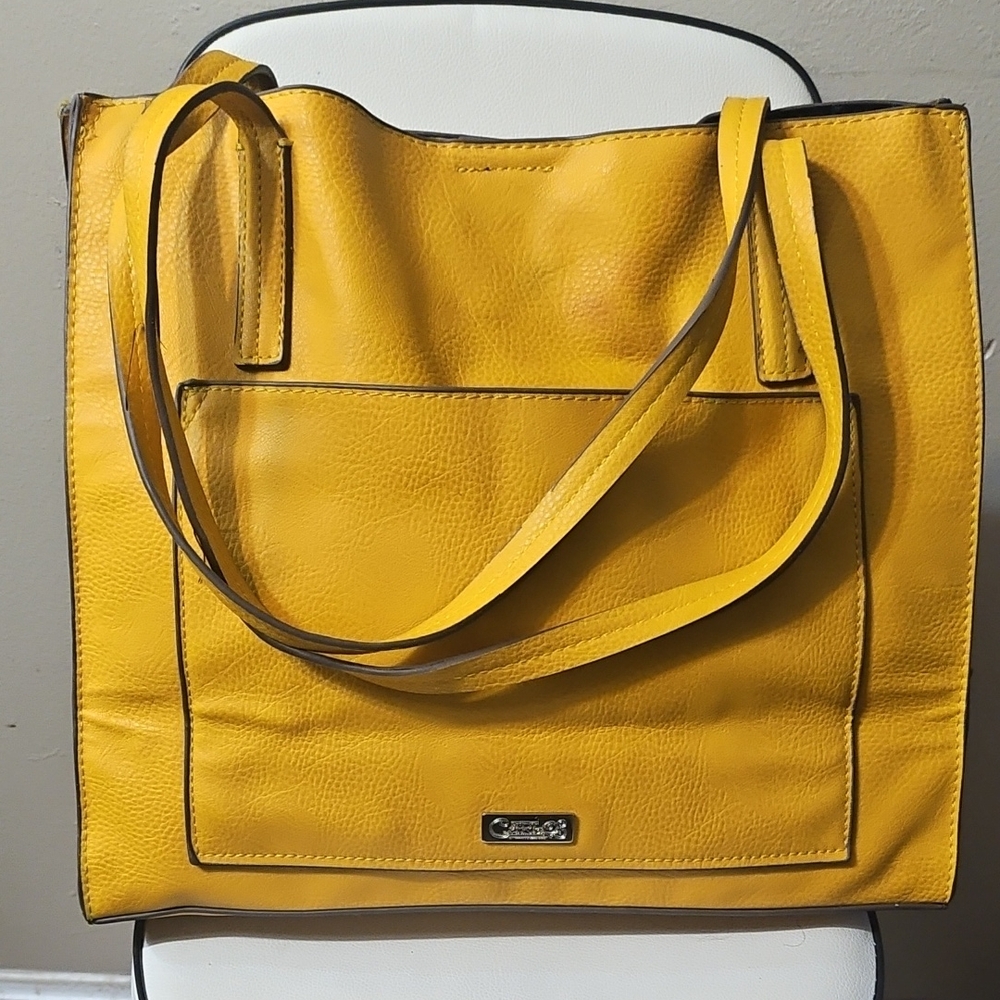 Carlos by Carlos Santana Yellow Shoulder Bag with Modern Design
